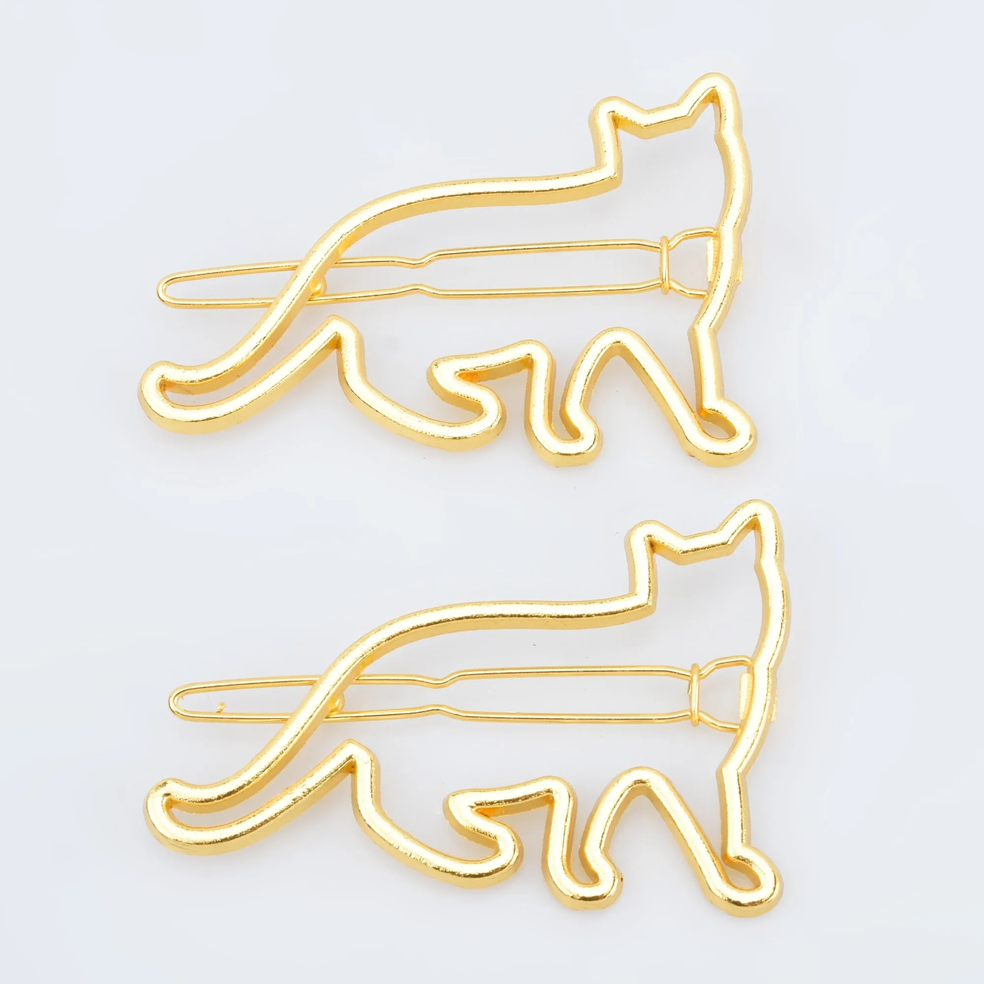 1 1/4*2  Alloy Cat Hair Clip Cat Clip geometric Hair Pin diy Hairstyle hair accessory Minimalist Jewelry 5pcs 102917