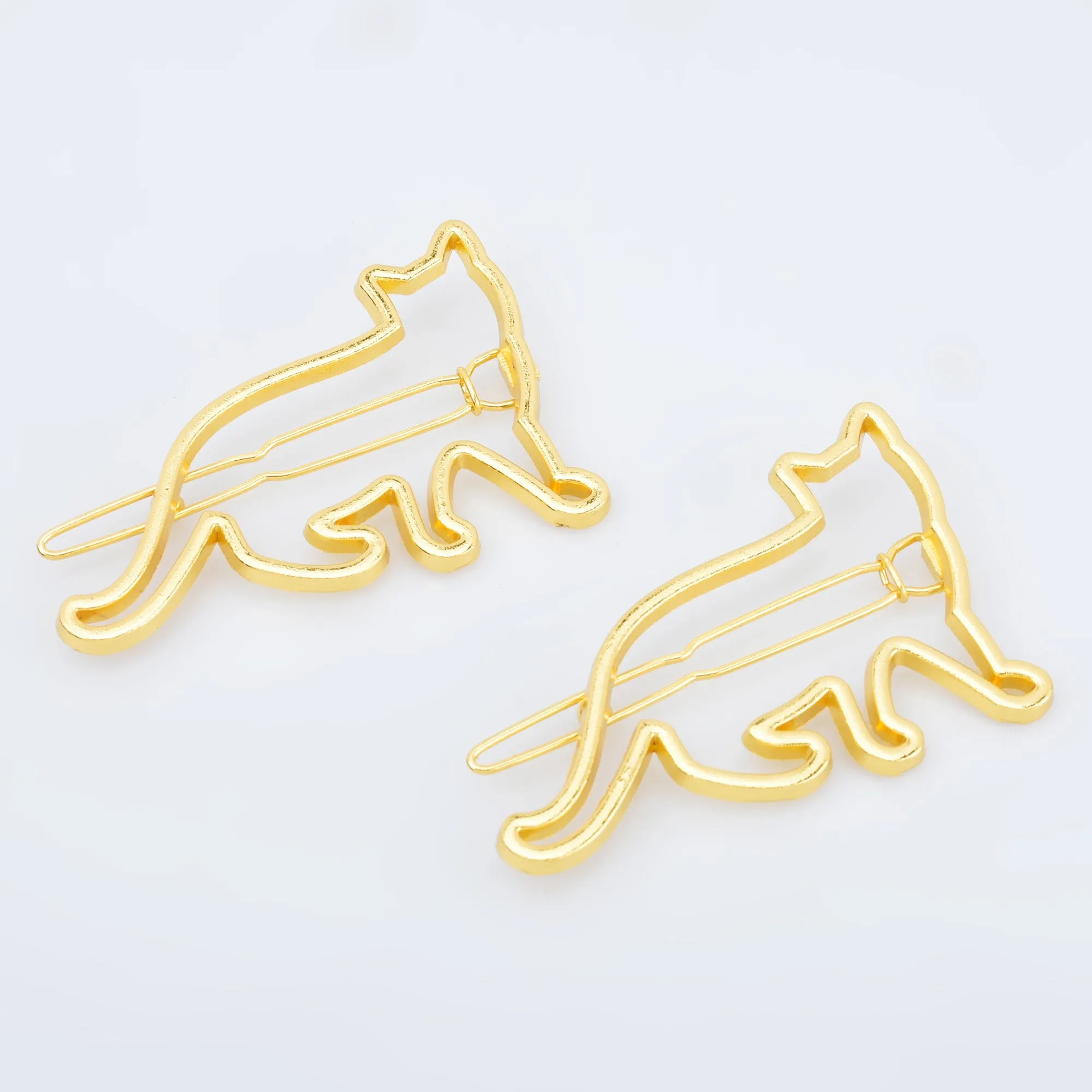 1 1/4*2  Alloy Cat Hair Clip Cat Clip geometric Hair Pin diy Hairstyle hair accessory Minimalist Jewelry 5pcs 102917