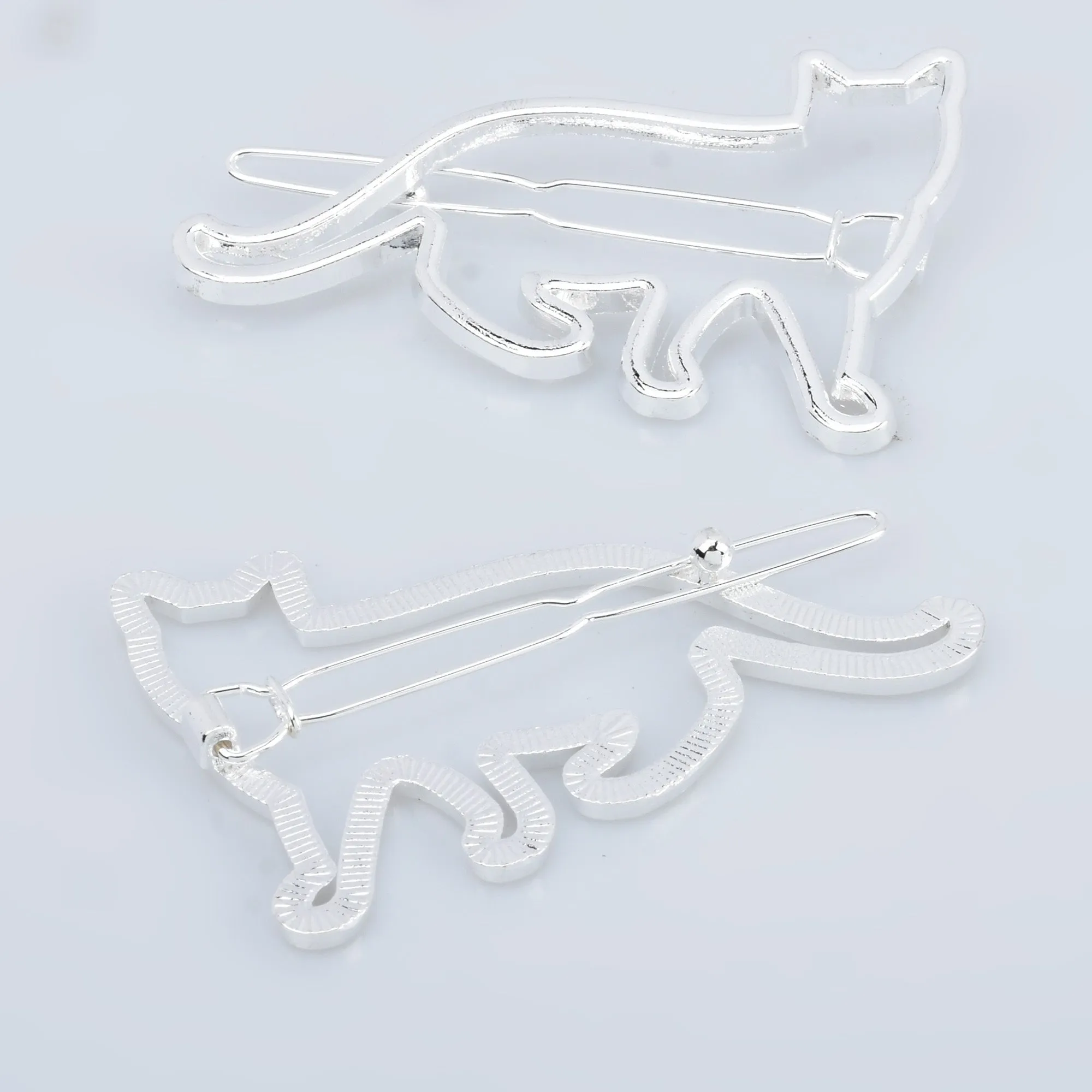 1 1/4*2  Alloy Cat Hair Clip Cat Clip geometric Hair Pin diy Hairstyle hair accessory Minimalist Jewelry 5pcs 102917