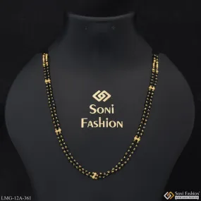 1 Gram Gold Plated 2 Line Latest Design Mangalsutra Dori for Women - Style A361