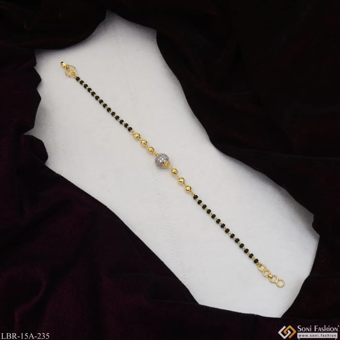 1 Gram Gold Plated Beautiful Design Mangalsutra Bracelet For Women - Style A235