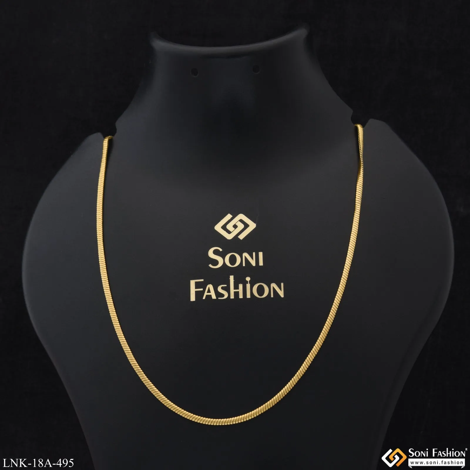 1 Gram Gold Plated Best Quality Decorative Design Chain for Ladies - Style A495