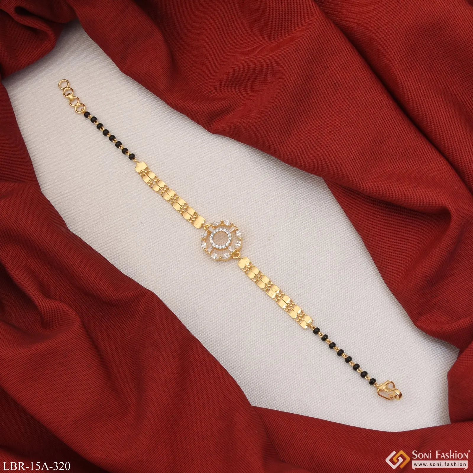 1 Gram Gold Plated Charming Design Mangalsutra Bracelet for Women - Style A320