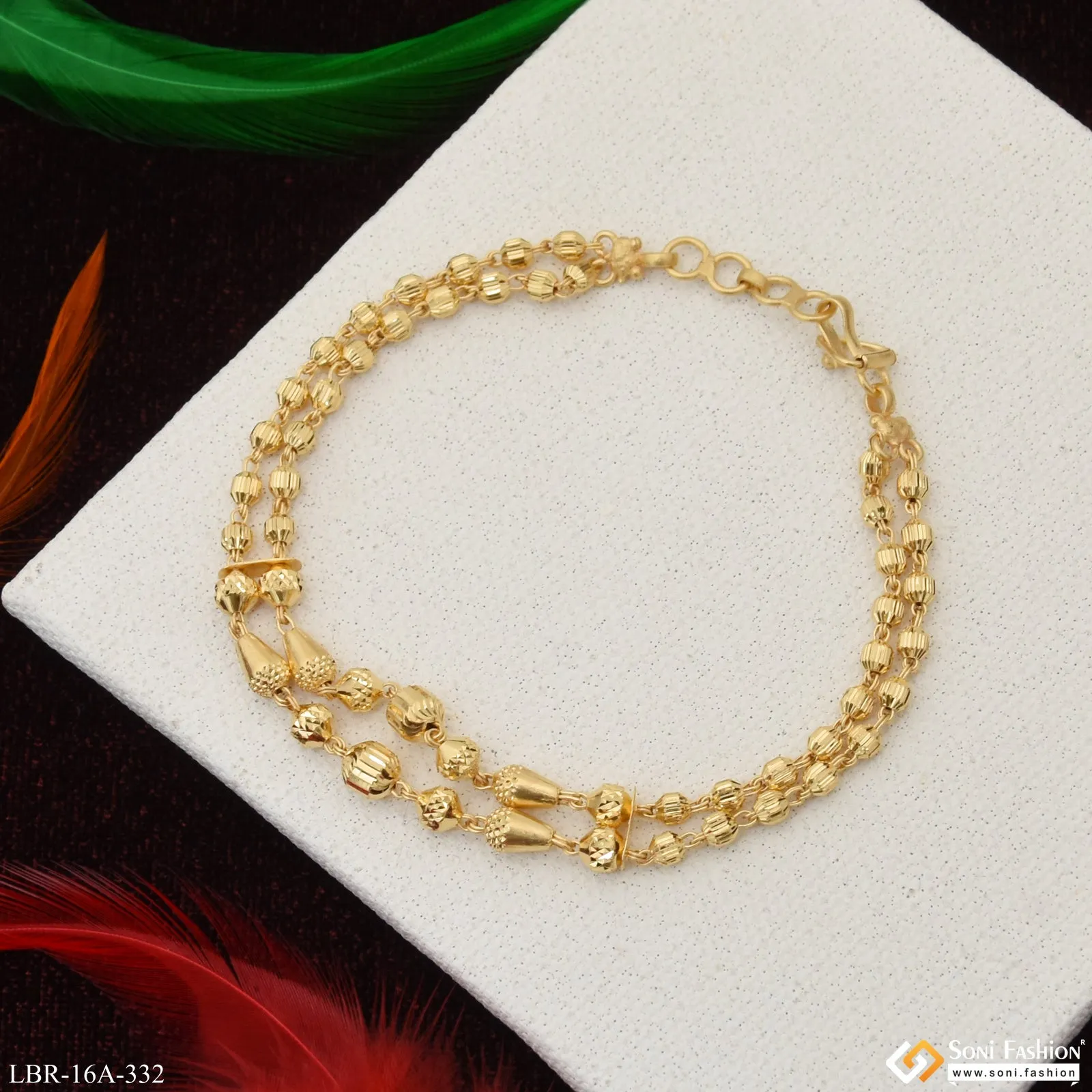 1 Gram Gold Plated Designer Brilliant Design Bracelet for Ladies - Style A332