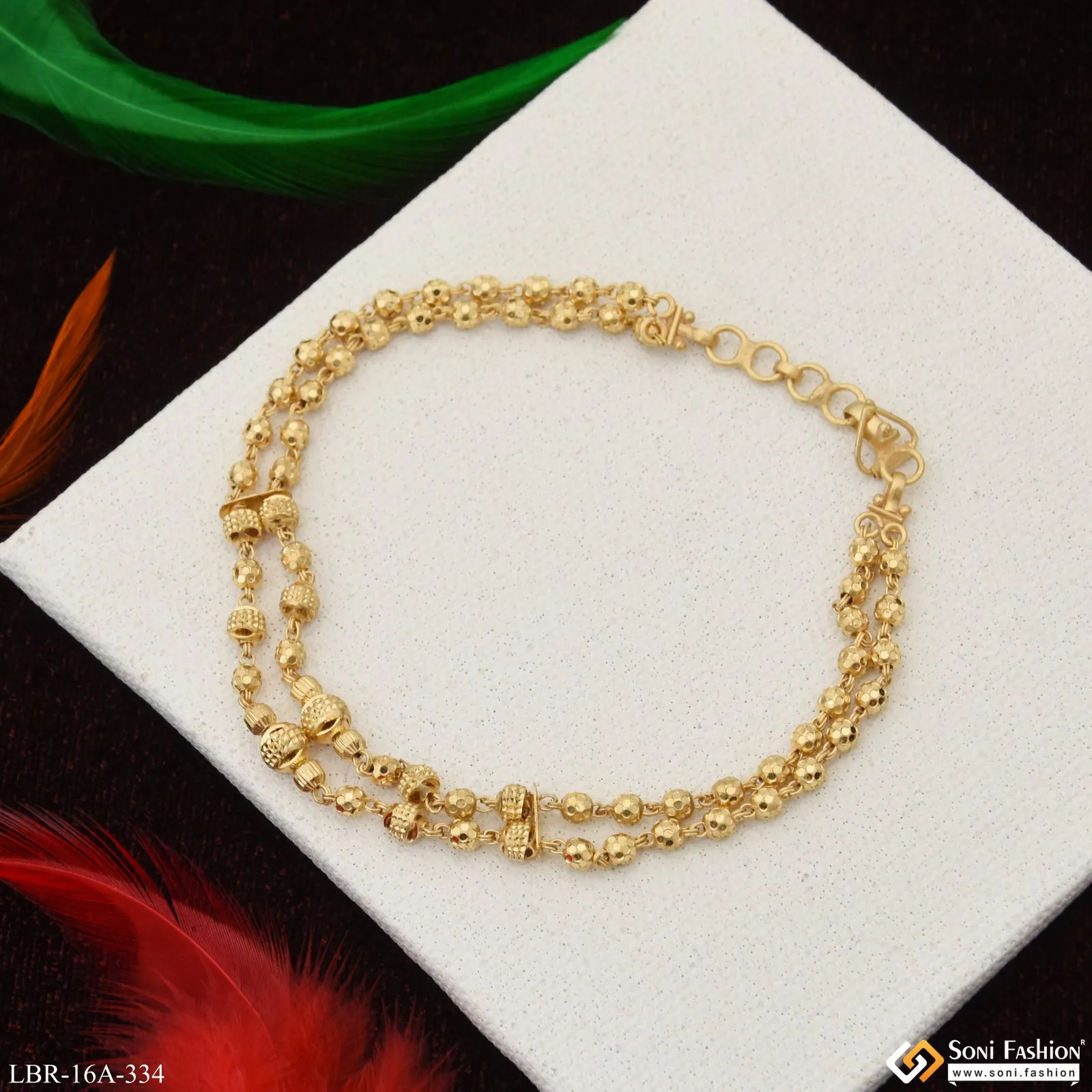 1 Gram Gold Plated Designer Fancy Design Bracelet for Ladies - Style A334