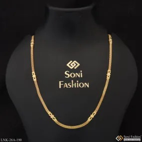 1 Gram Gold Plated Fancy Design Beautiful Design Chain for Ladies - Style A190