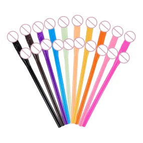 10pcs Bachelorette Party Penis Straws