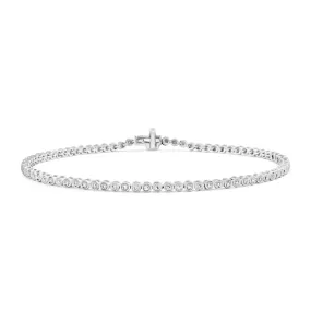 1/4 Carat Charming Fancy Tennis 18cm Bracelet in 9ct White Gold