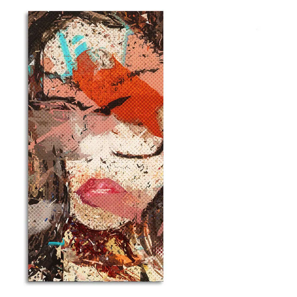 Abstract Colorful Women Textured Art Canvas Wall Painting