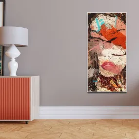 Abstract Colorful Women Textured Art Canvas Wall Painting