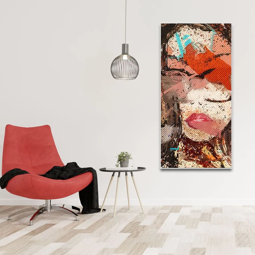 Abstract Colorful Women Textured Art Canvas Wall Painting