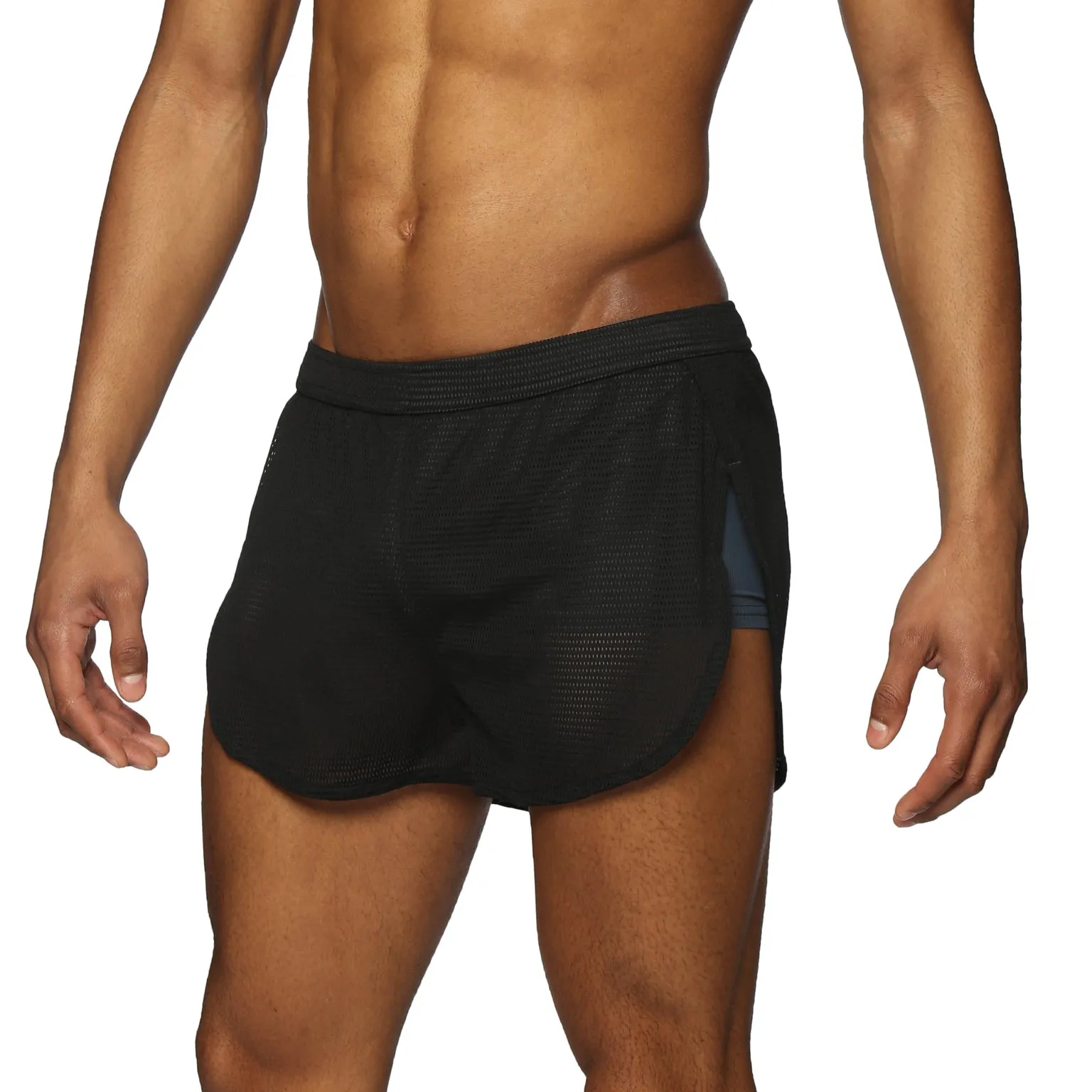 ACTIONWEAR Onyx Black Endurance Mesh Sprinter Short