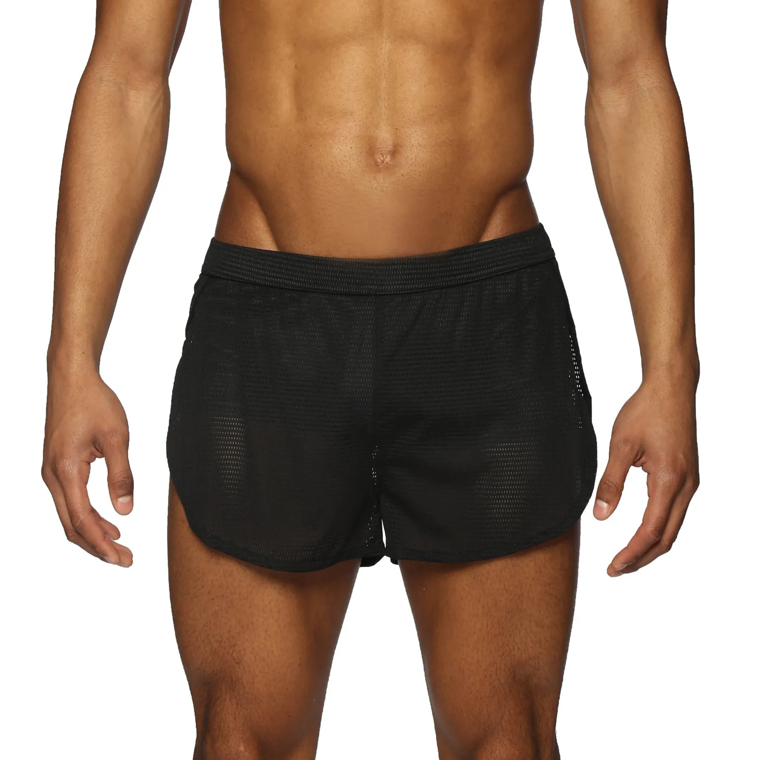 ACTIONWEAR Onyx Black Endurance Mesh Sprinter Short