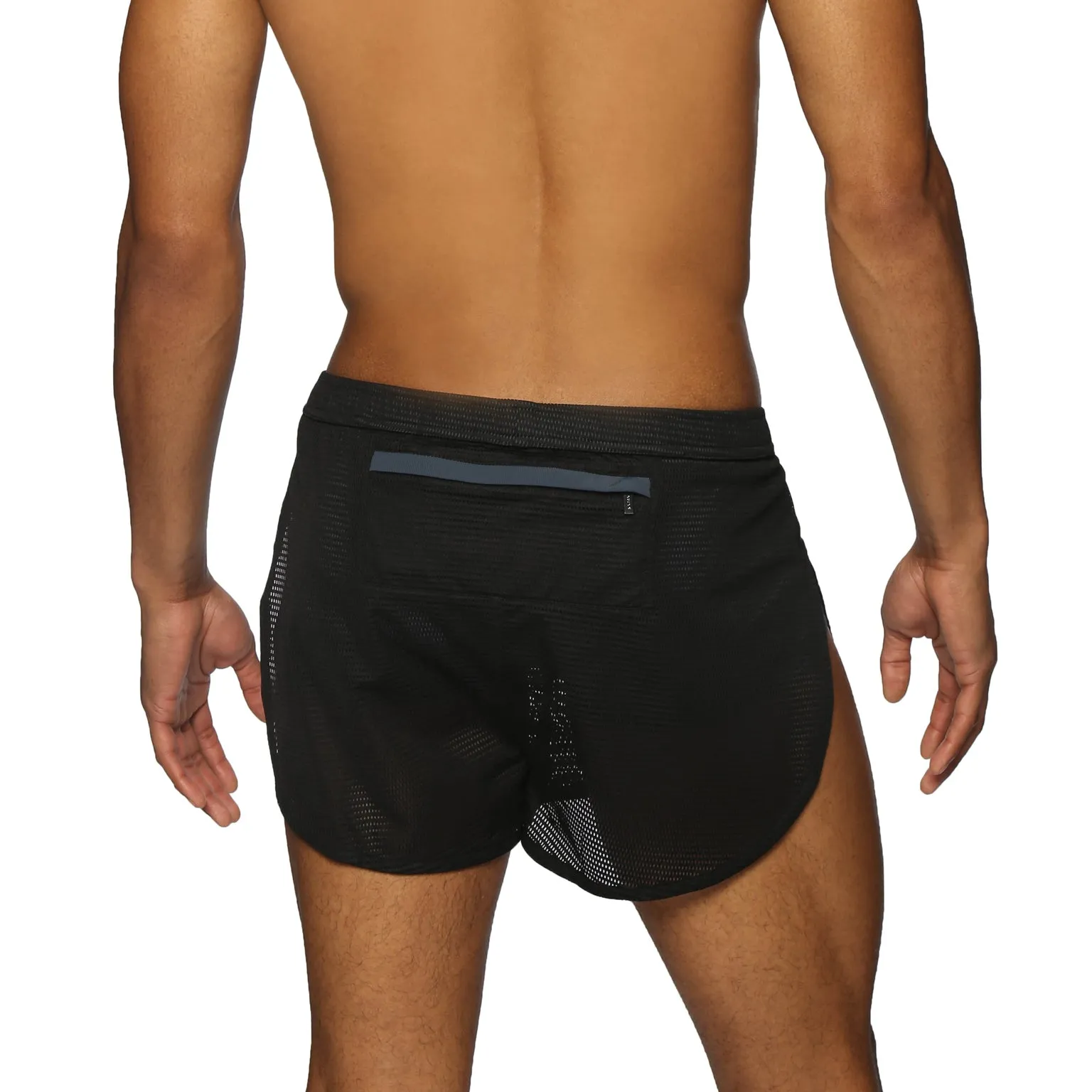 ACTIONWEAR Onyx Black Endurance Mesh Sprinter Short