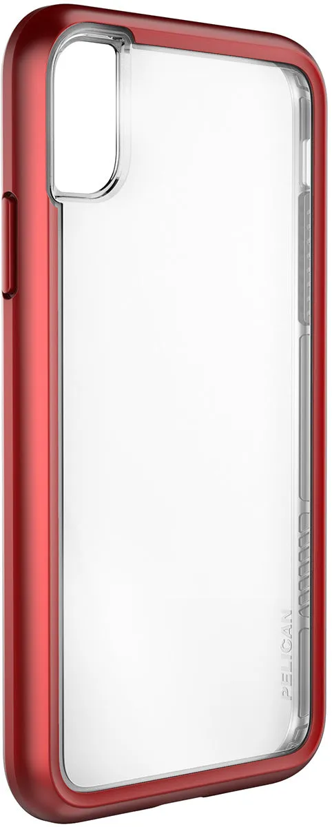 Adventurer Case for Apple iPhone X - Clear Metallic Red