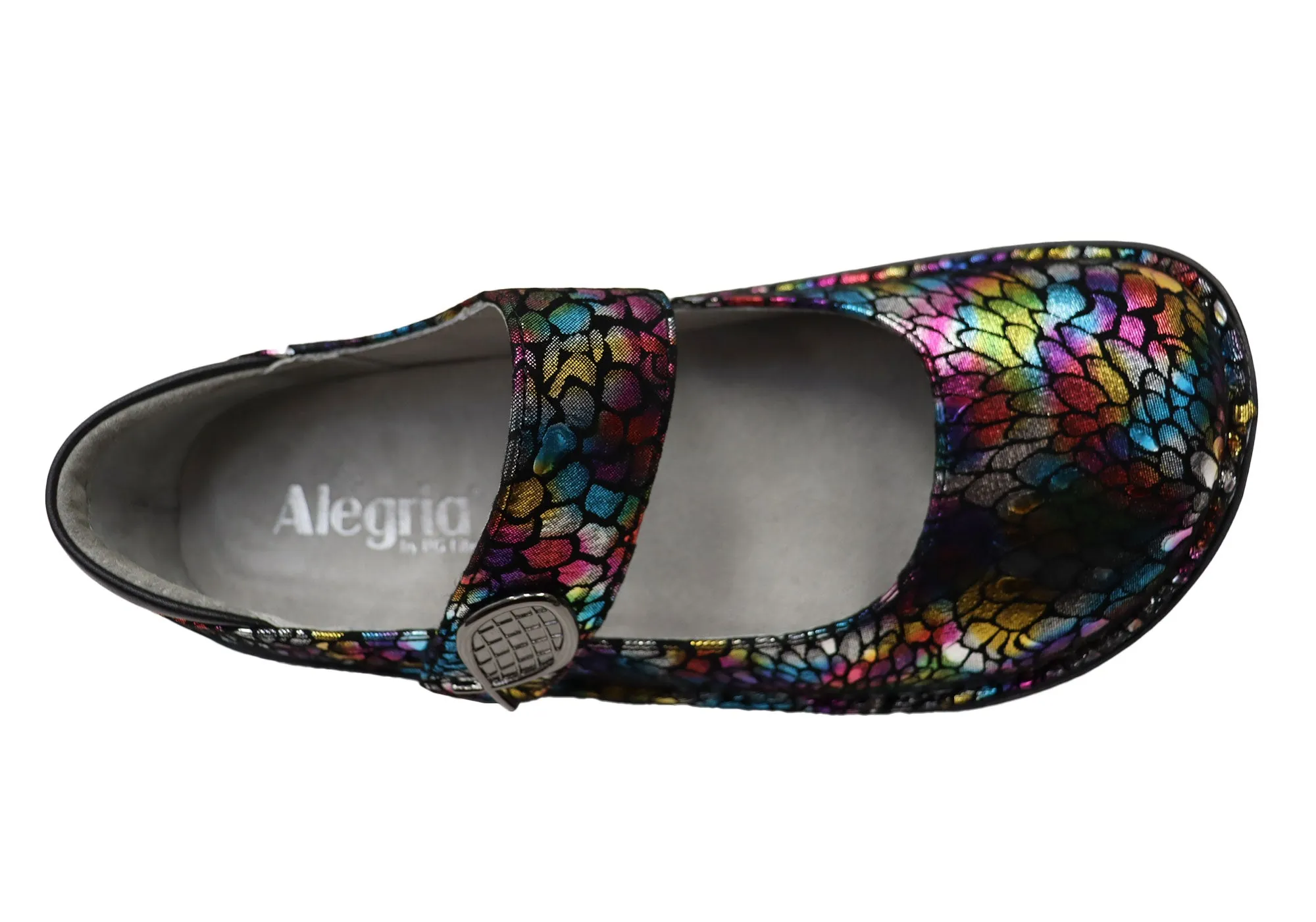 Alegria Paloma Minnow Rainbow Womens Leather Mary Jane Shoes