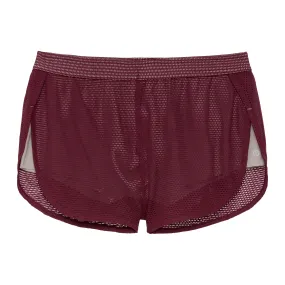 ALL NEW- ACTIONWEAR Burgundy/Oyster Endurance Mesh Sprinter Short