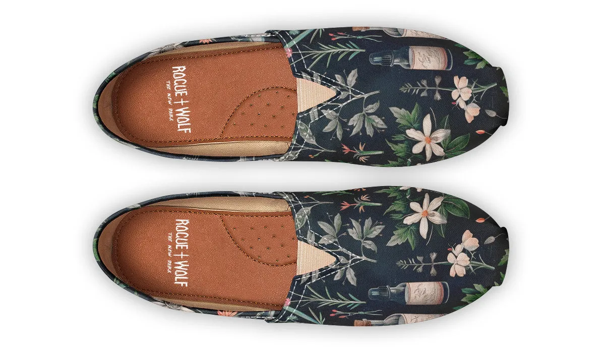 Apothecary Haven Espadrilles - Lightweight Canvas Slip-Ons with Elastic V for Easy Comfort