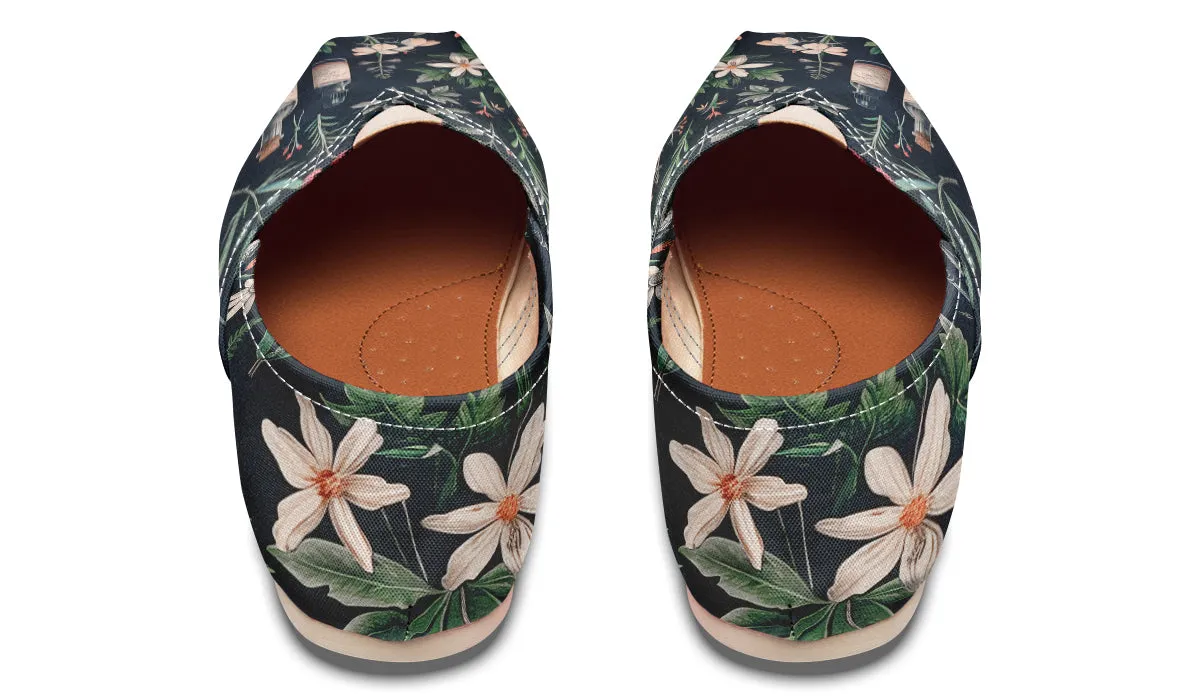 Apothecary Haven Espadrilles - Lightweight Canvas Slip-Ons with Elastic V for Easy Comfort