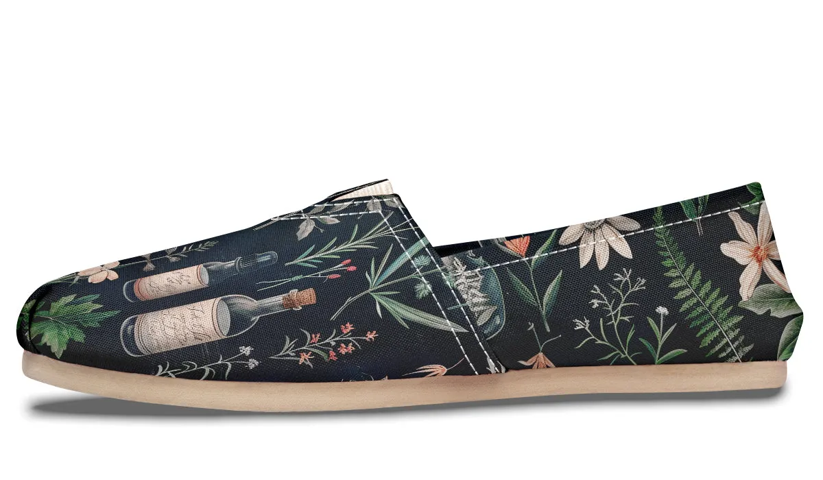 Apothecary Haven Espadrilles - Lightweight Canvas Slip-Ons with Elastic V for Easy Comfort