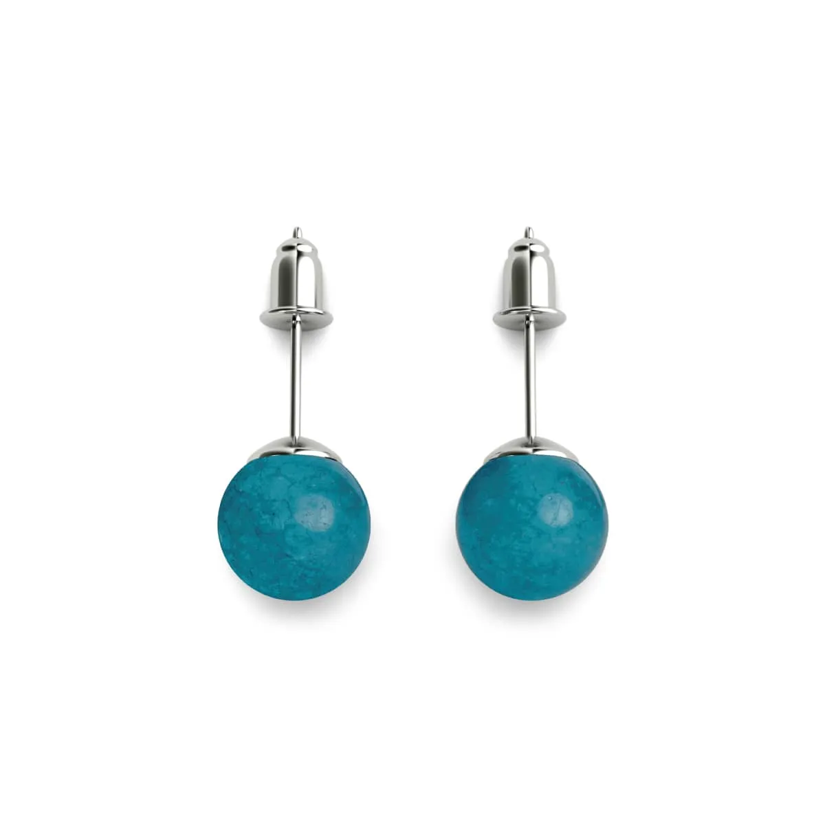 Aquamarine | .925 Sterling Silver | Gemstone Stud Earrings