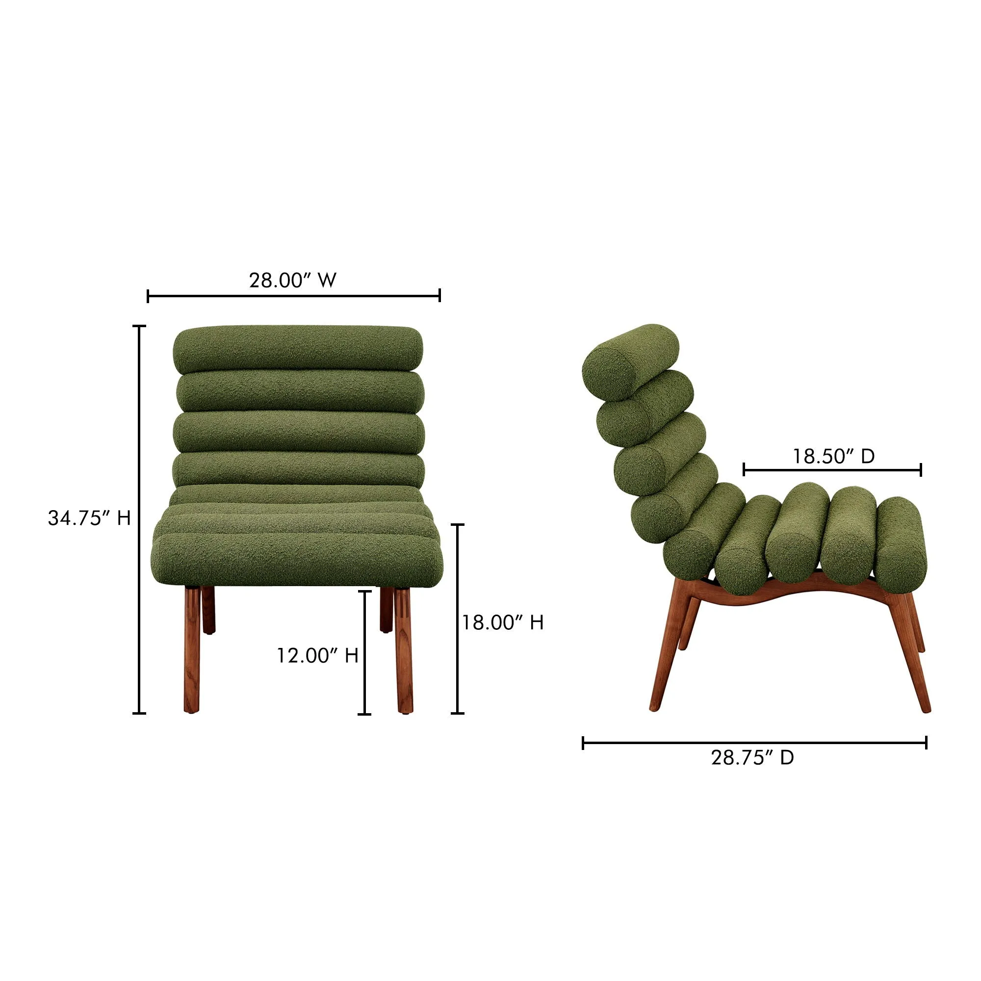 Arlo - Accent Chair Performance Fabric - Dark Green