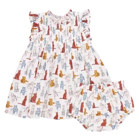 Baby Girls Stevie Dress Set - Tabby Cats