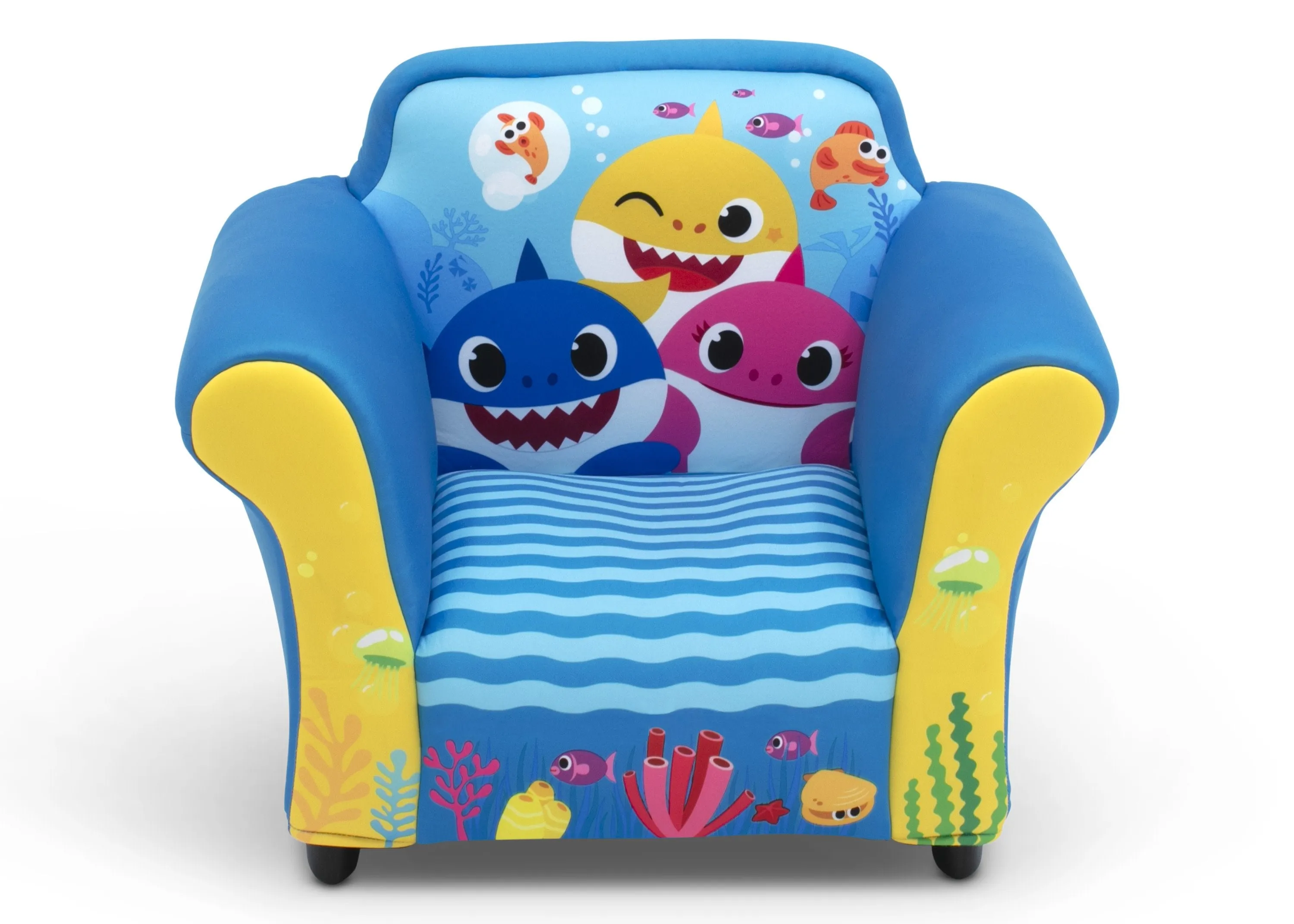 Baby Shark Upholstered Chair with Sculpted Plastic Frame