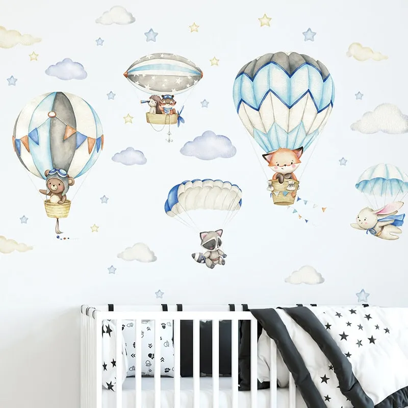 Balloon Clouds Wall Stickers