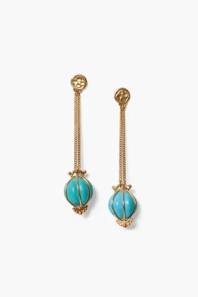 Balloon Drop Earrings Turquoise