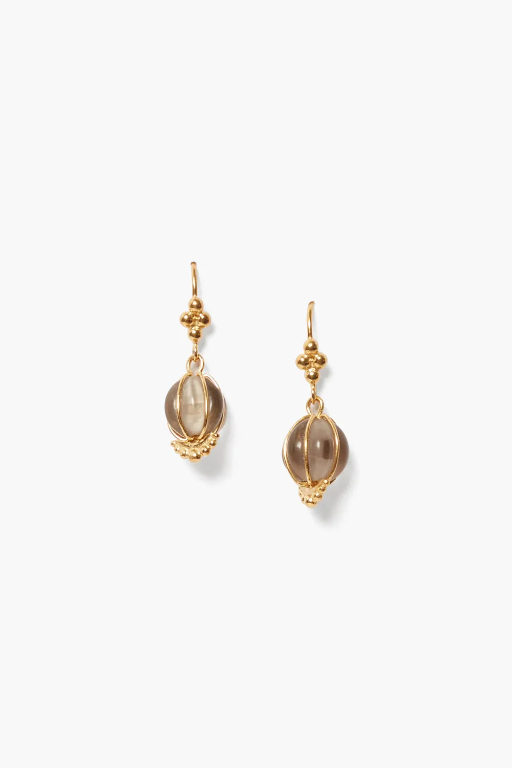 Balloon Earrings Smoky Quartz