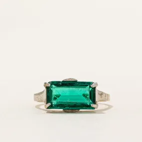 'Birks' Green Glass Ring | SZ 3.75 |