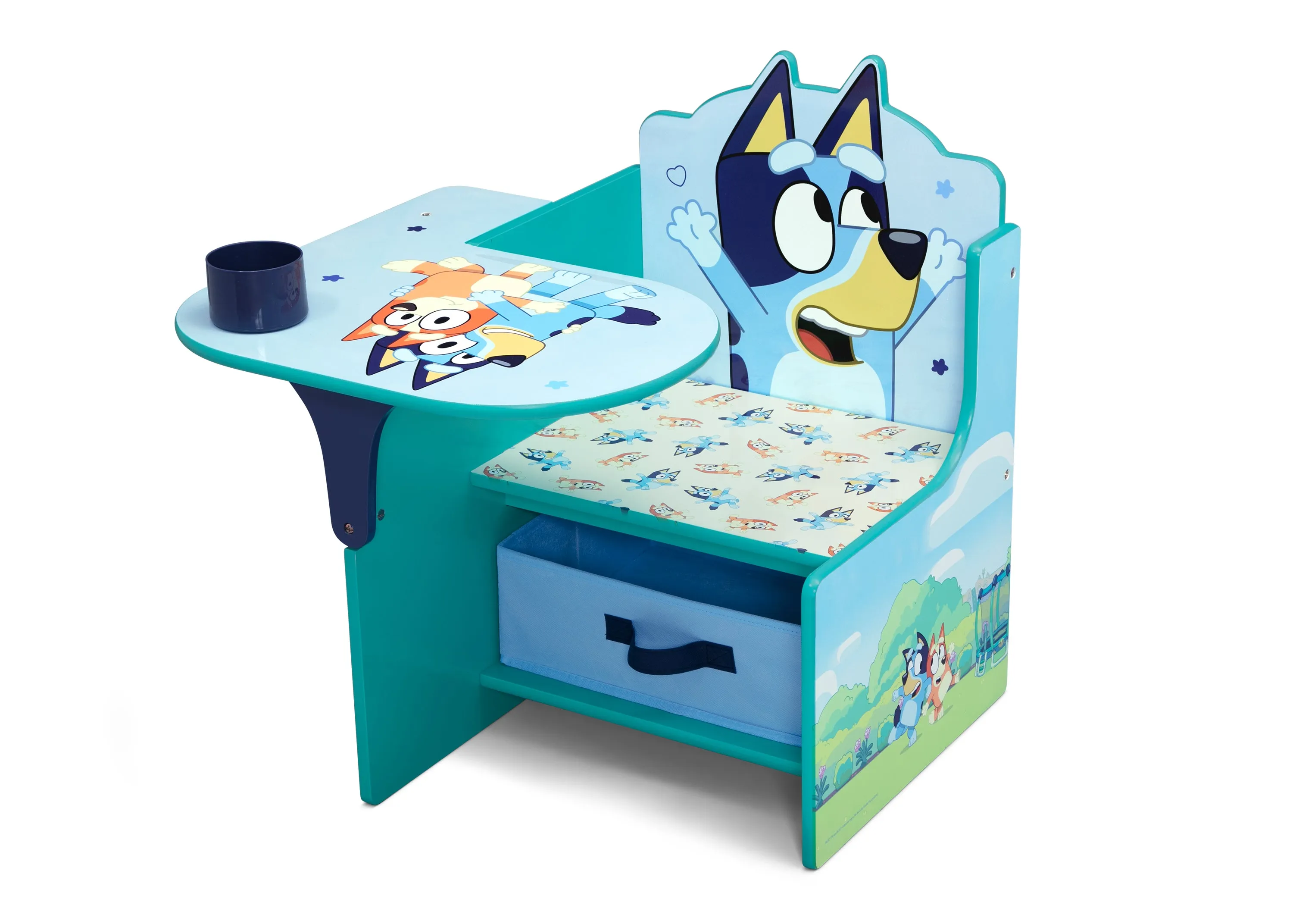 Bluey Chair Desk with Storage Bin