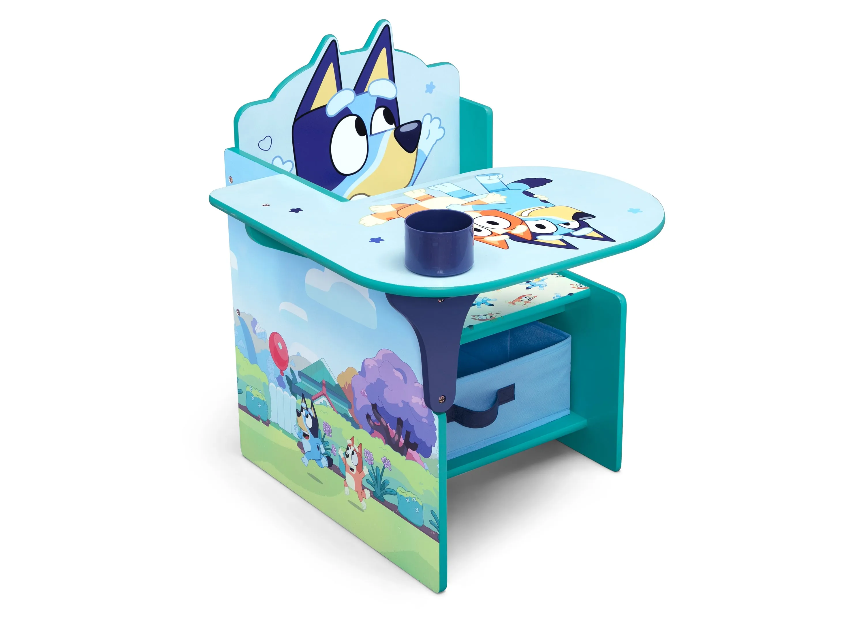 Bluey Chair Desk with Storage Bin