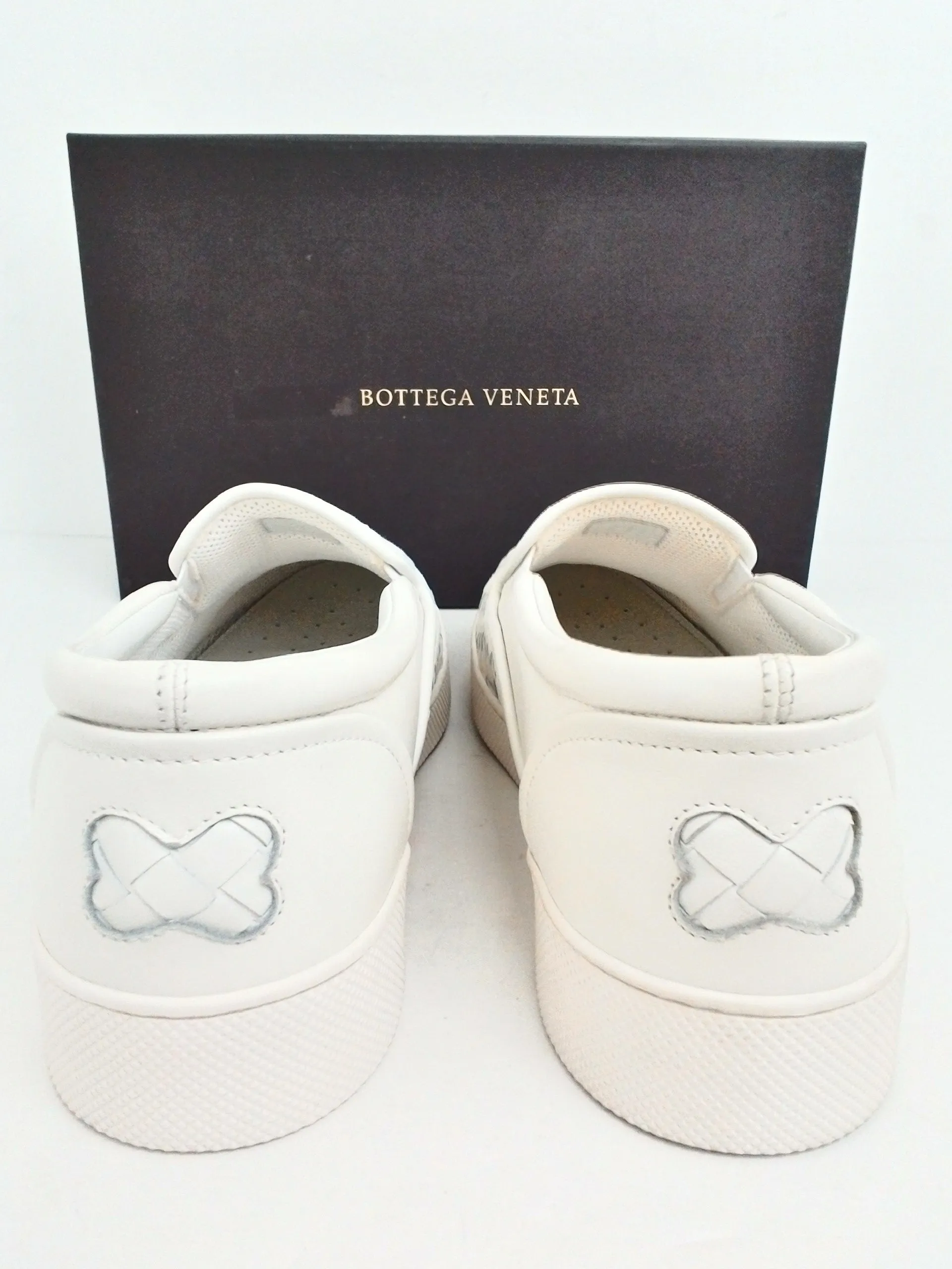 Bottega Veneta Women's White Leather Sneaker Size 38