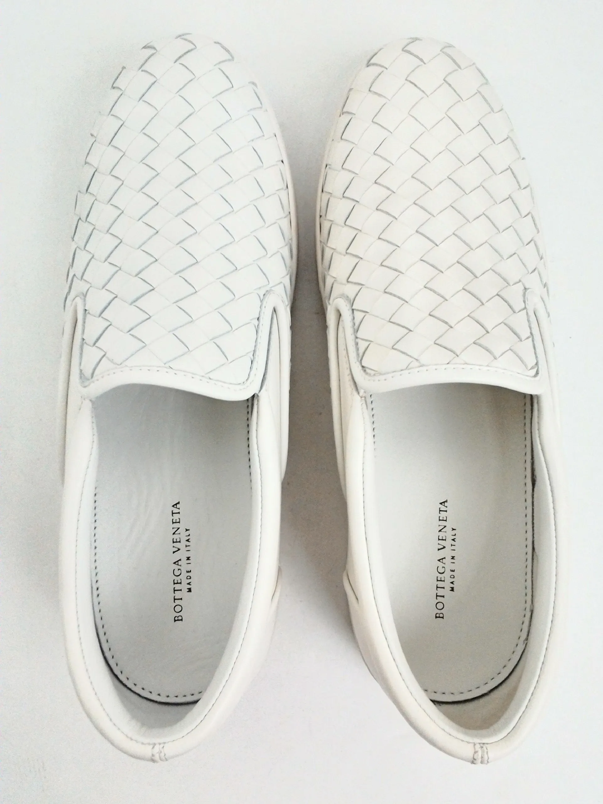 Bottega Veneta Women's White Leather Sneaker Size 38