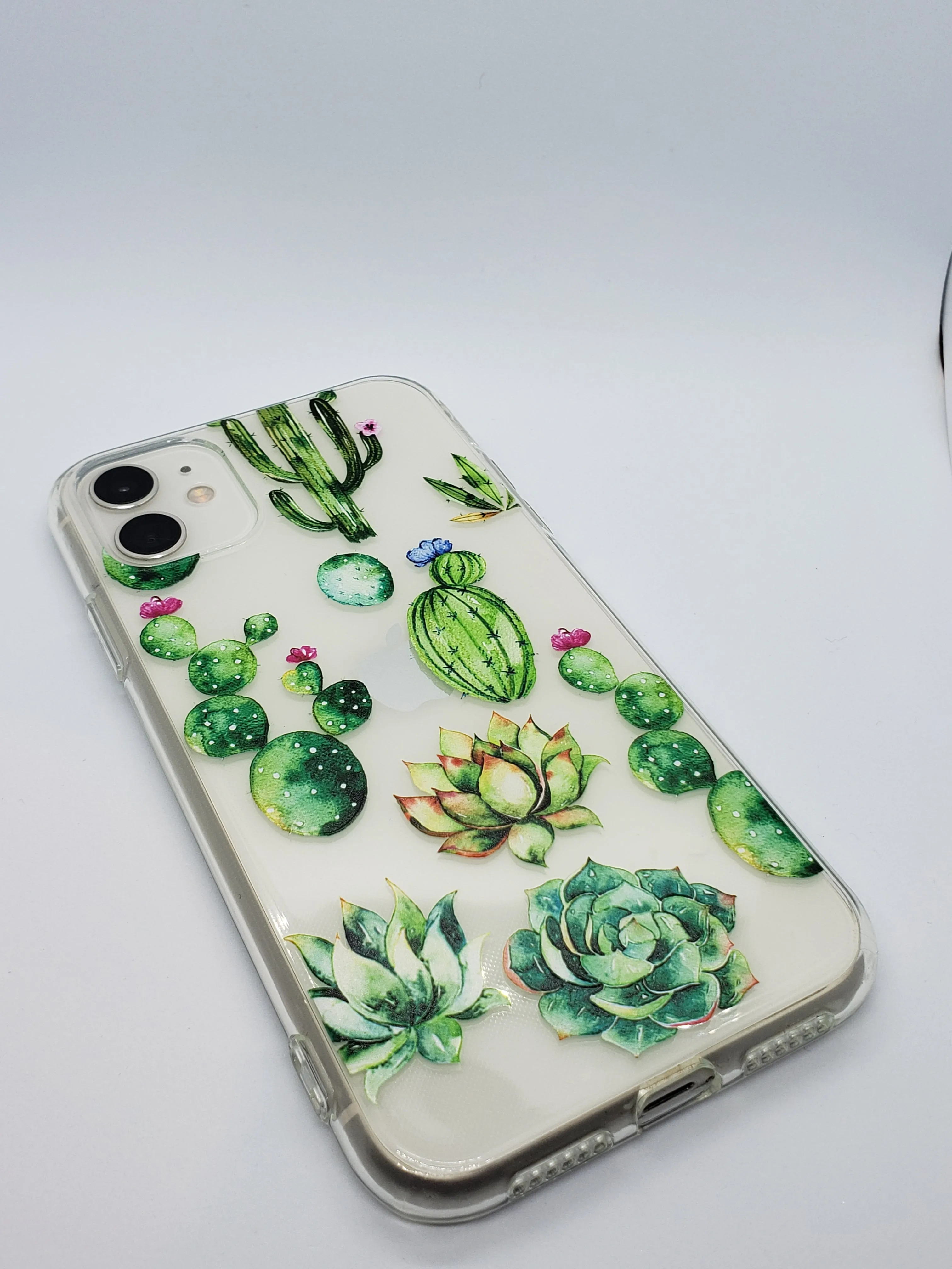 Cactus Flowers Transparent Clear iPhone Case