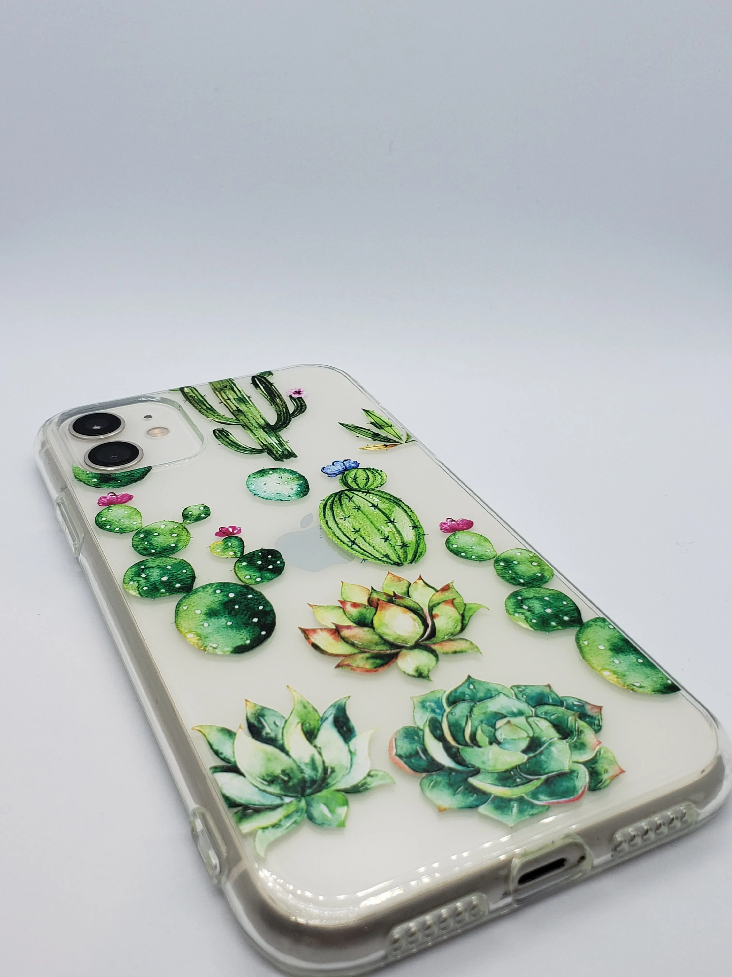 Cactus Flowers Transparent Clear iPhone Case