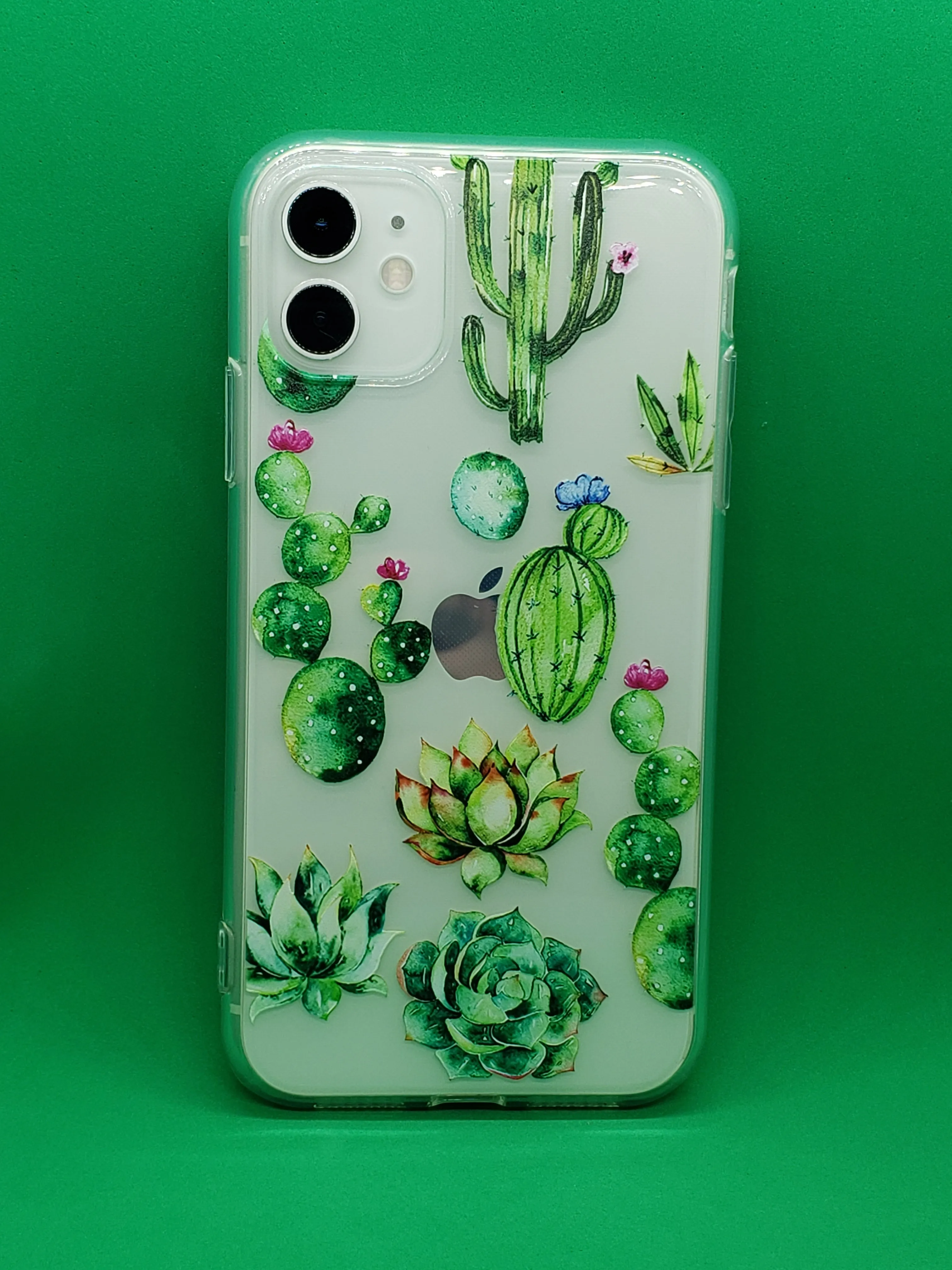 Cactus Flowers Transparent Clear iPhone Case