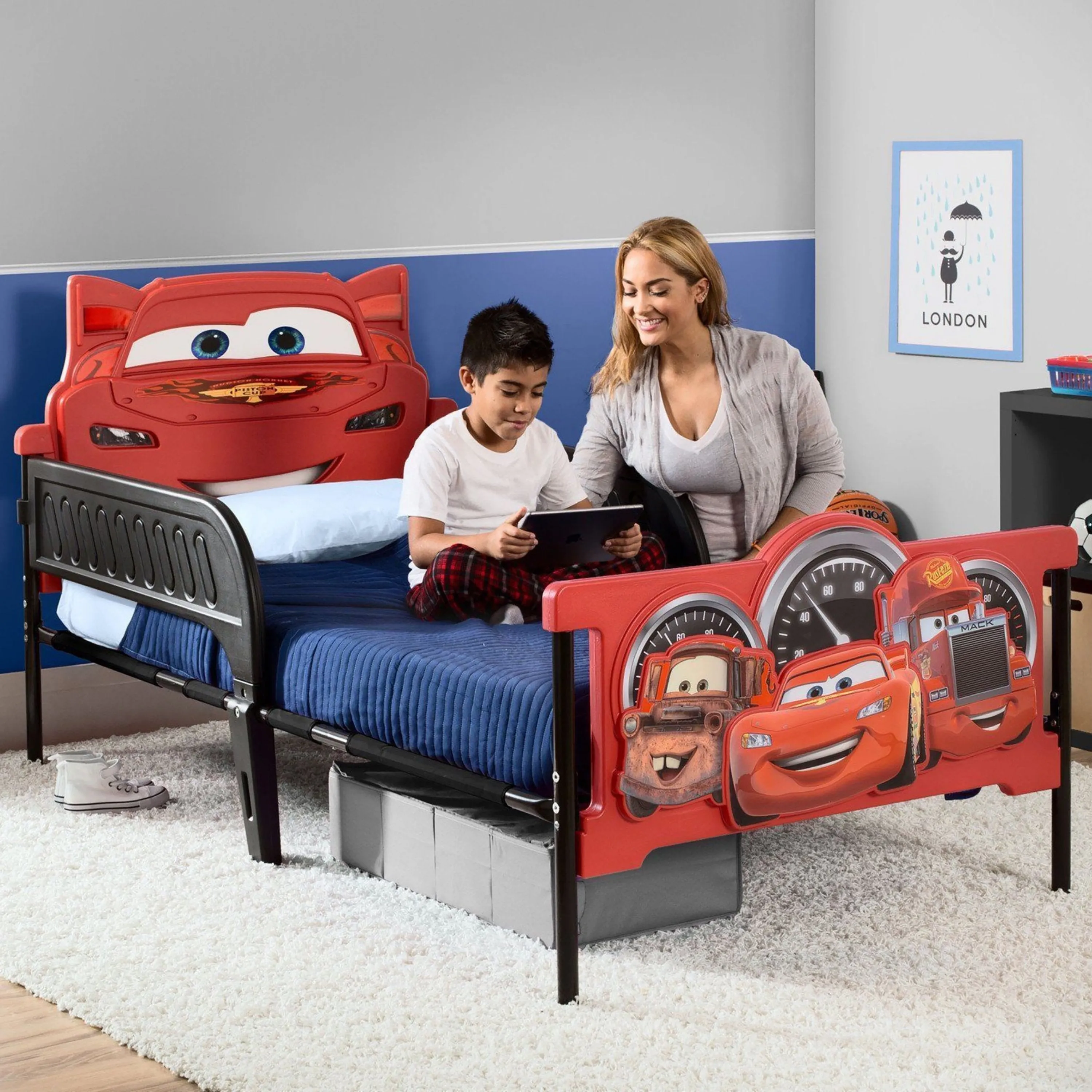 Cars Plastic 3D Twin Bed