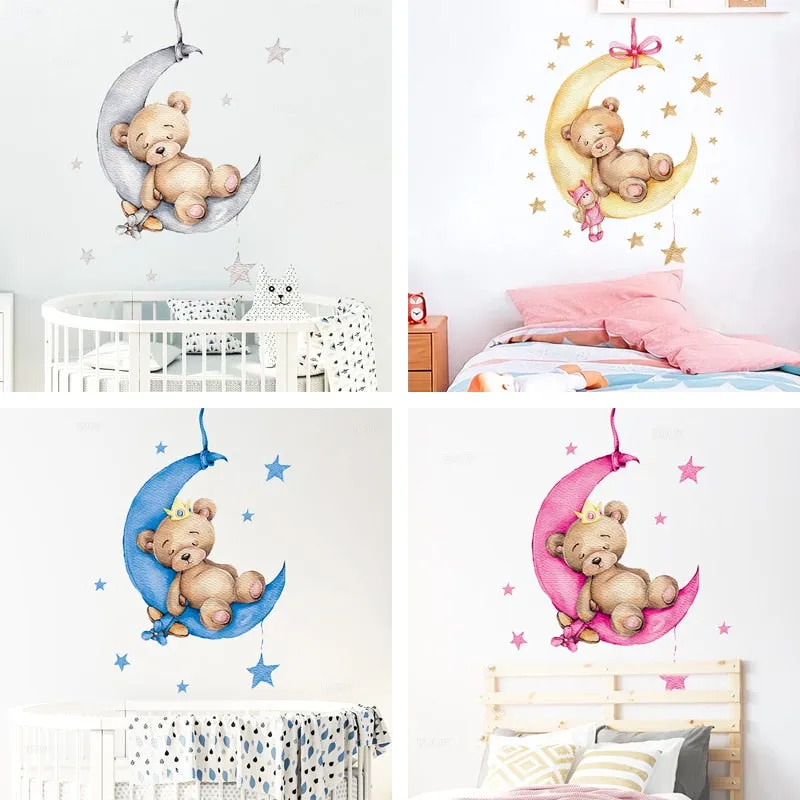 Cartoon Teddy Bear Wall Stickers