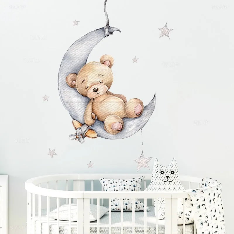 Cartoon Teddy Bear Wall Stickers