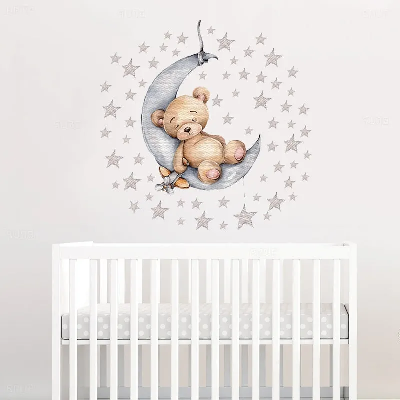 Cartoon Teddy Bear Wall Stickers