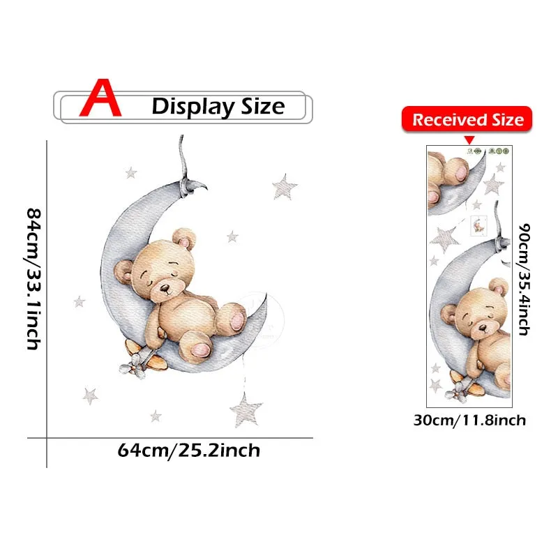 Cartoon Teddy Bear Wall Stickers