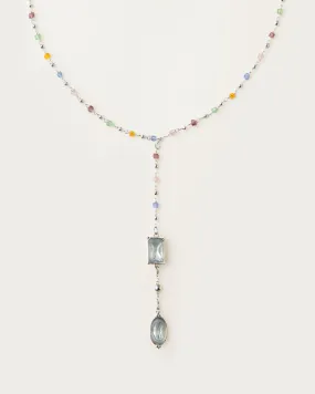 Celestial Lariat Necklace in Silver