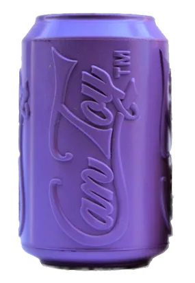 Chew Resistant Toy | Rubber Soda Can Purple