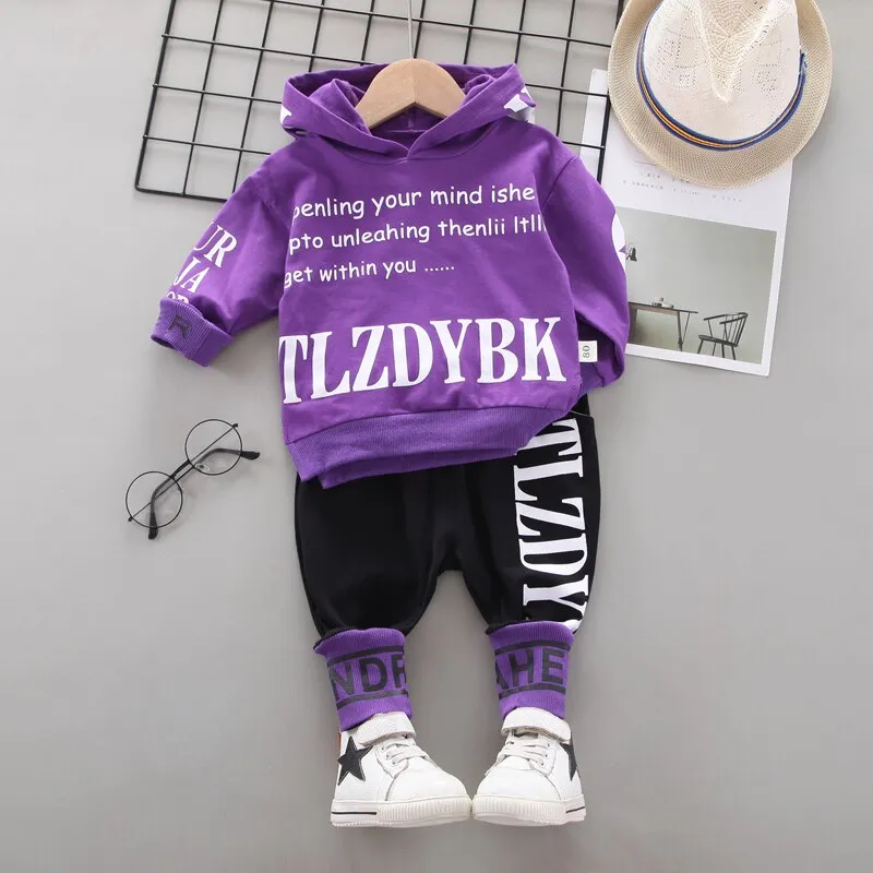 Children Sport Letters Hoodies