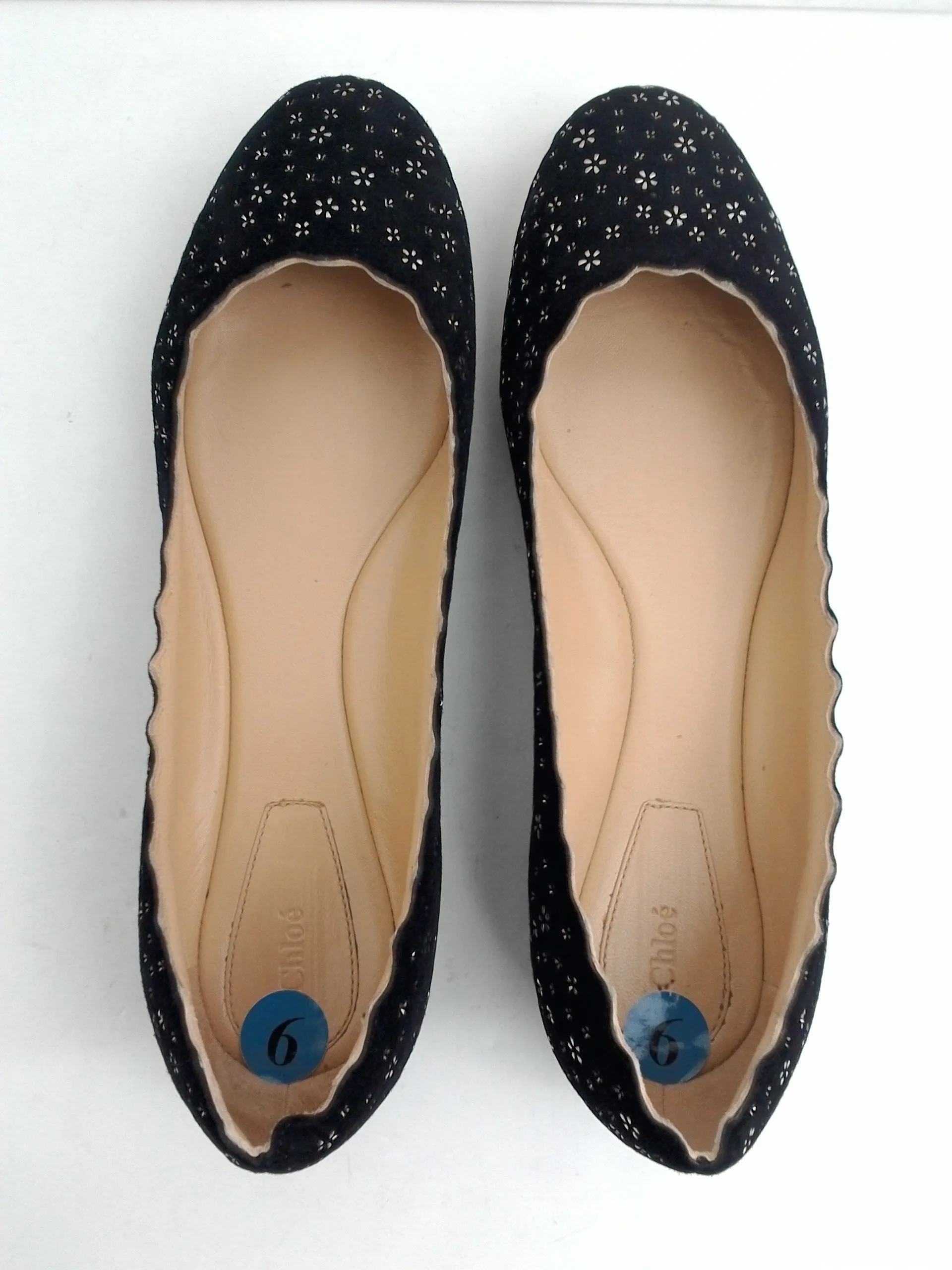 Chloé Women's Ballerines Black Camoscio Size 40