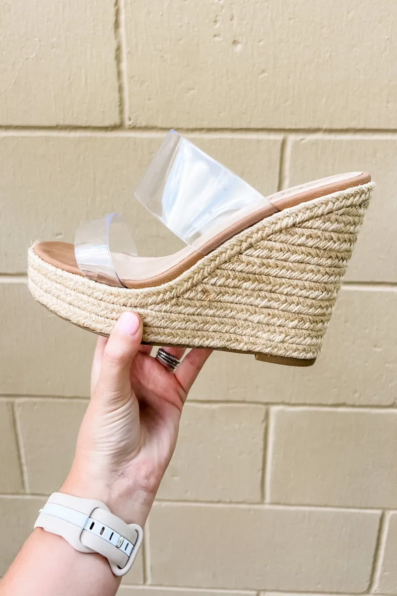 Clear Strap Wedges