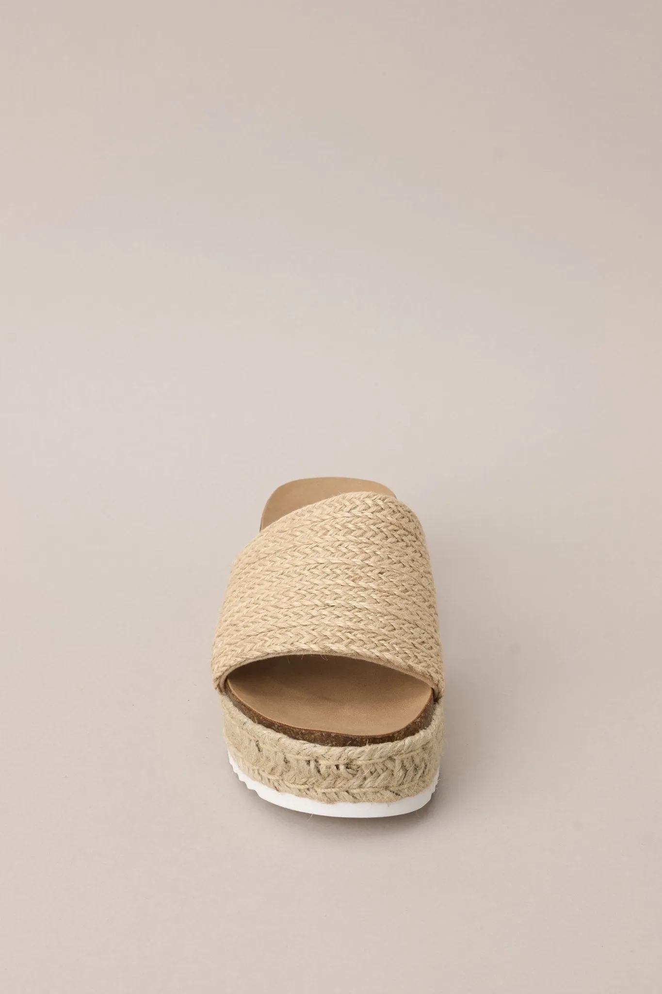 Coastal Serenity Natural Espadrille Platform Sandals